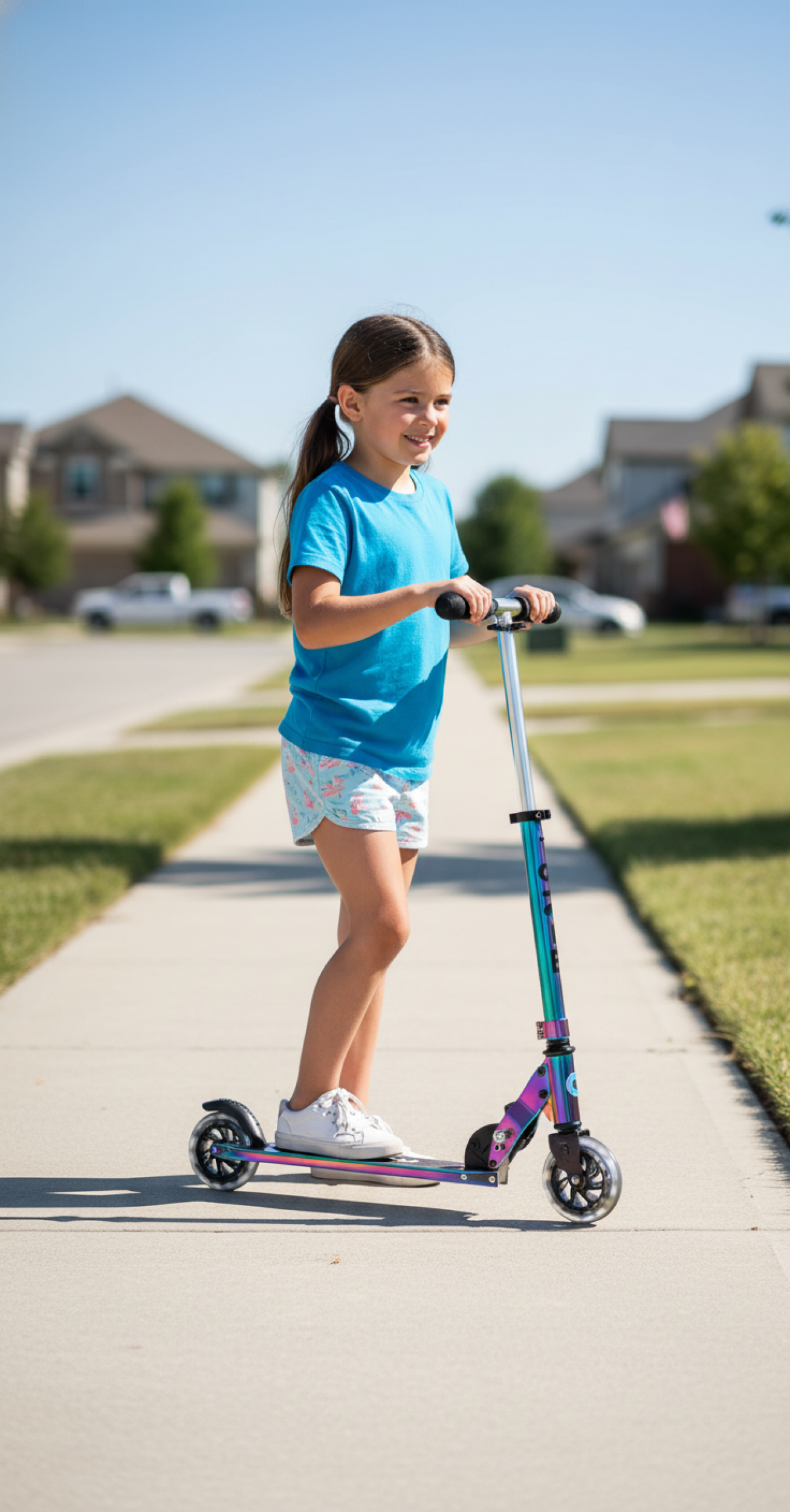 Micro Sprite LED Light-Up 2-Wheel Scooter - Foldable Adjustable for Ages 5+