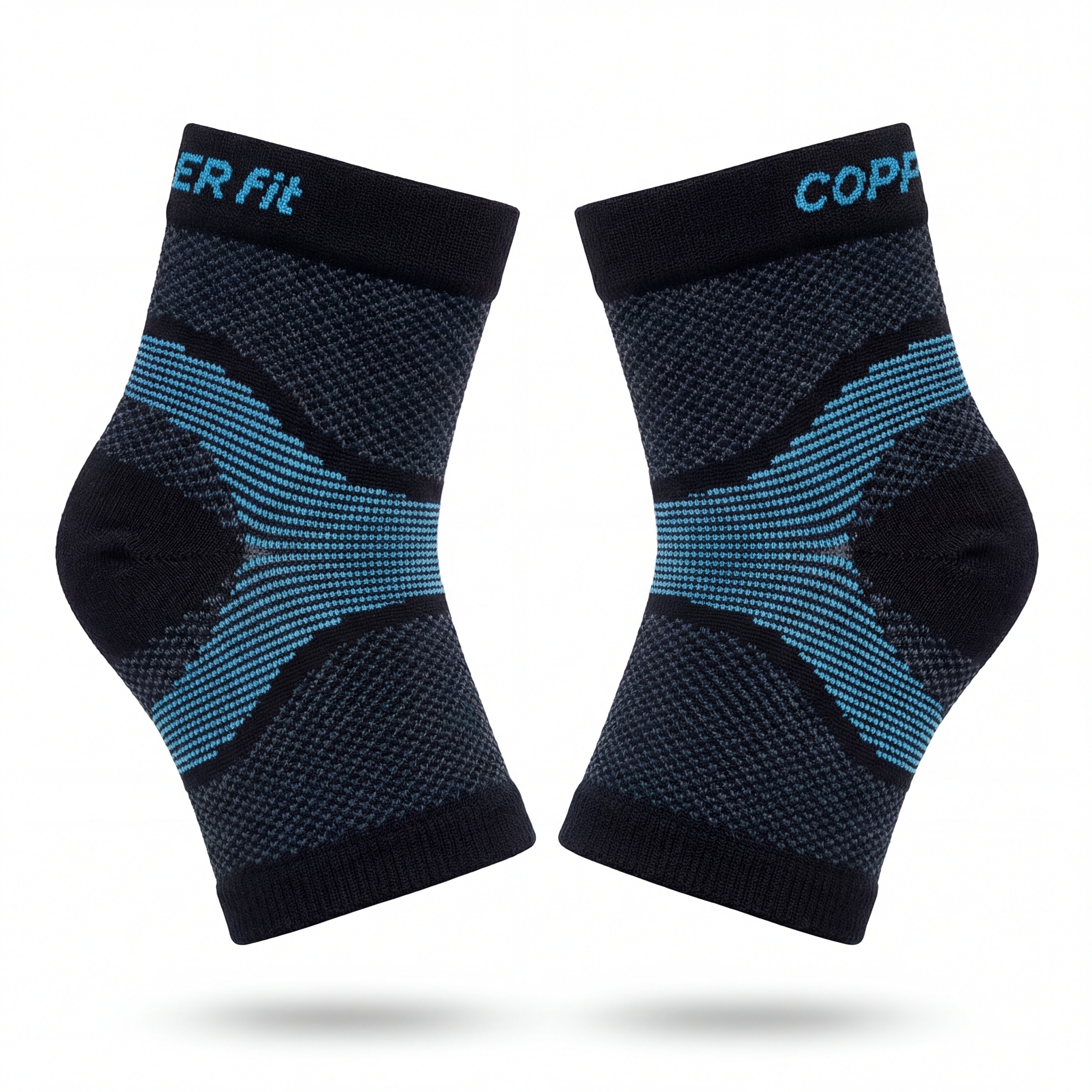 Copper Fit ICE Menthol Plantar Fascia Compression Foot Sleeves Arch Support
