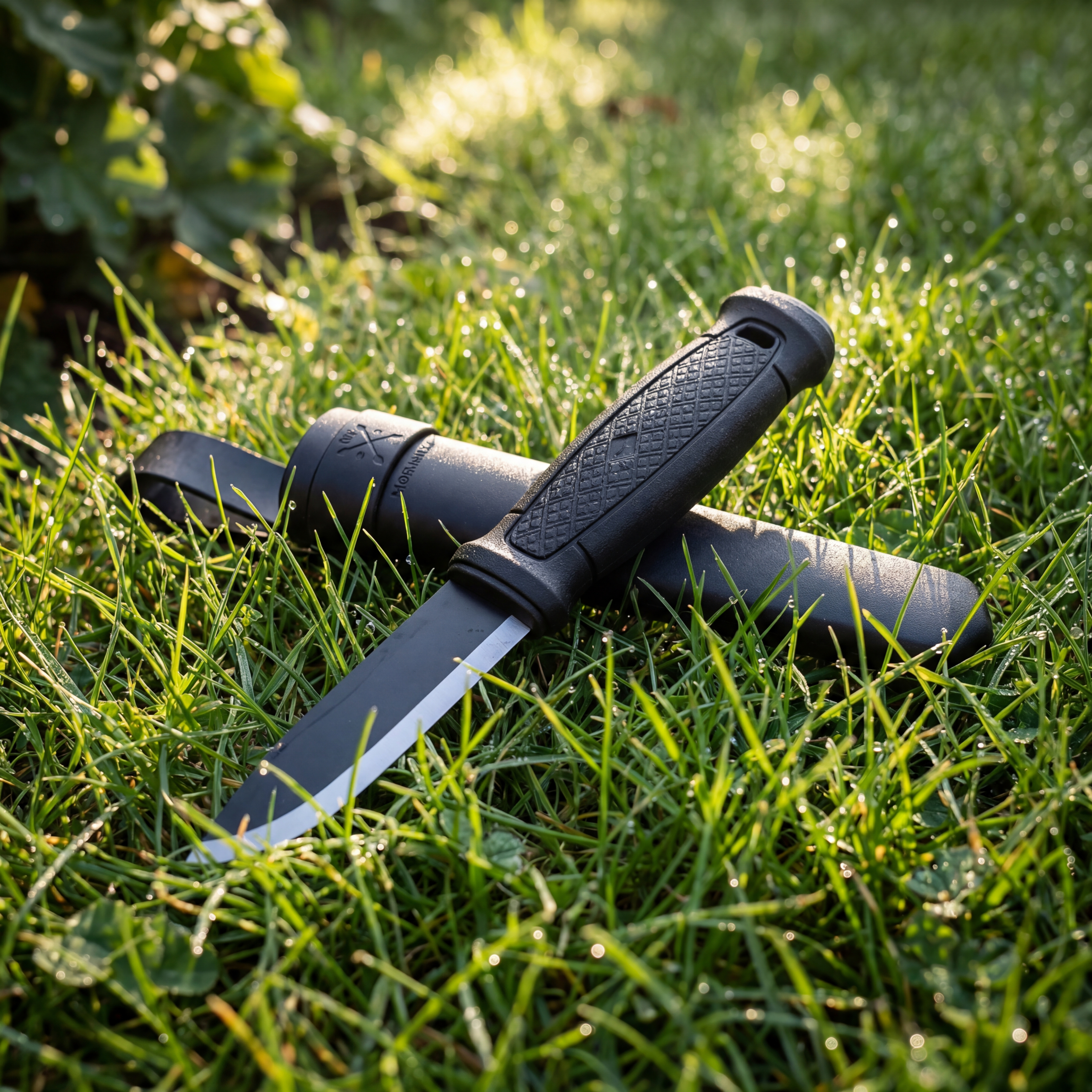 Morakniv Garberg Fixed Blade Knife 4.3 Inch Black Carbon Steel Full Tang Outd...