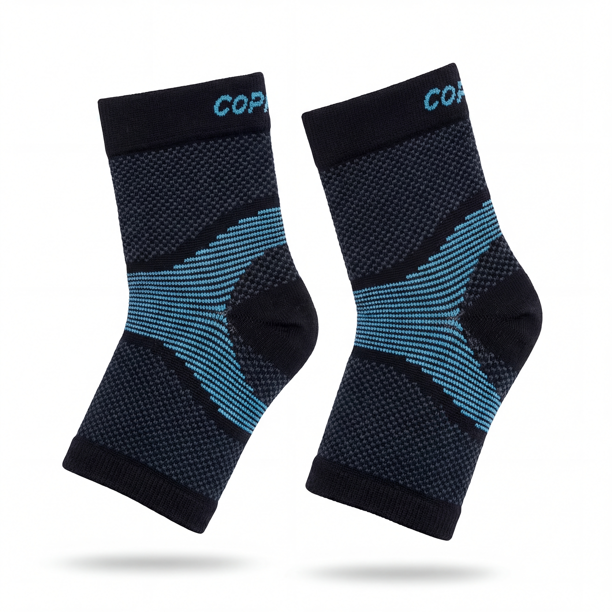 Copper Fit ICE Menthol Plantar Fascia Compression Foot Sleeves Arch Support