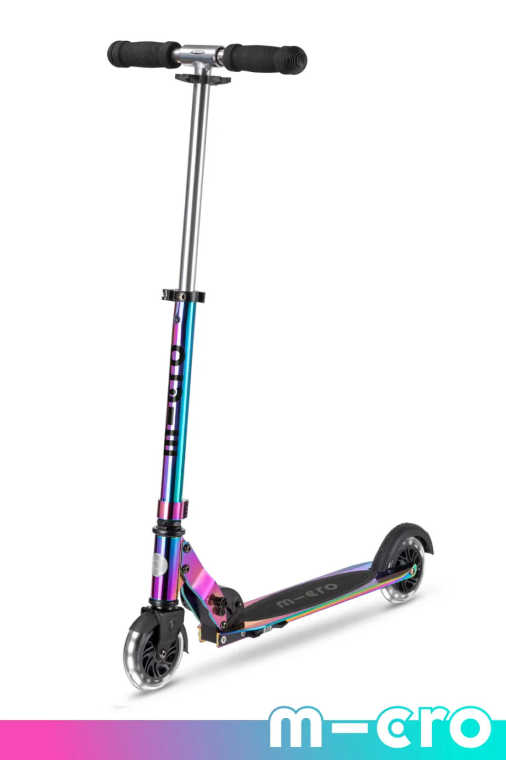 Micro Sprite LED Light-Up 2-Wheel Scooter - Foldable Adjustable for Ages 5+