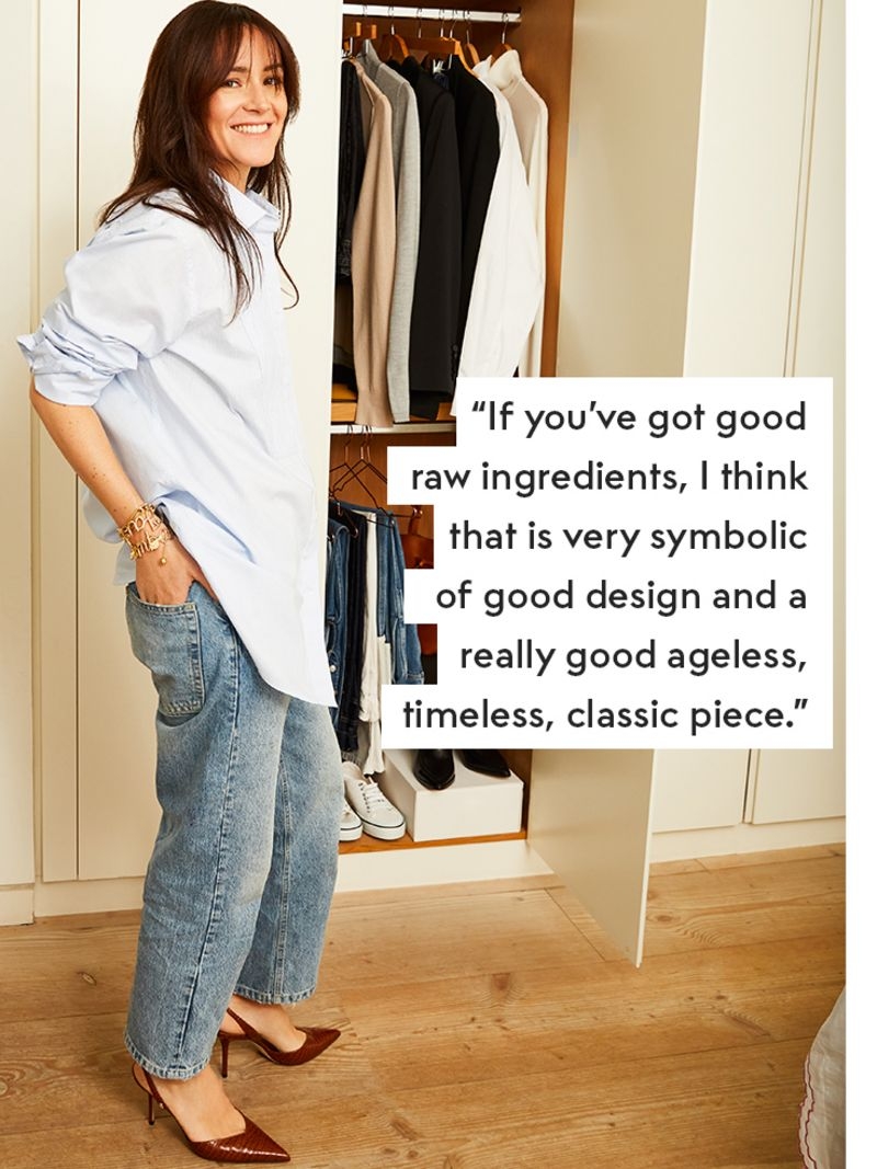 Woman in workwear clothing