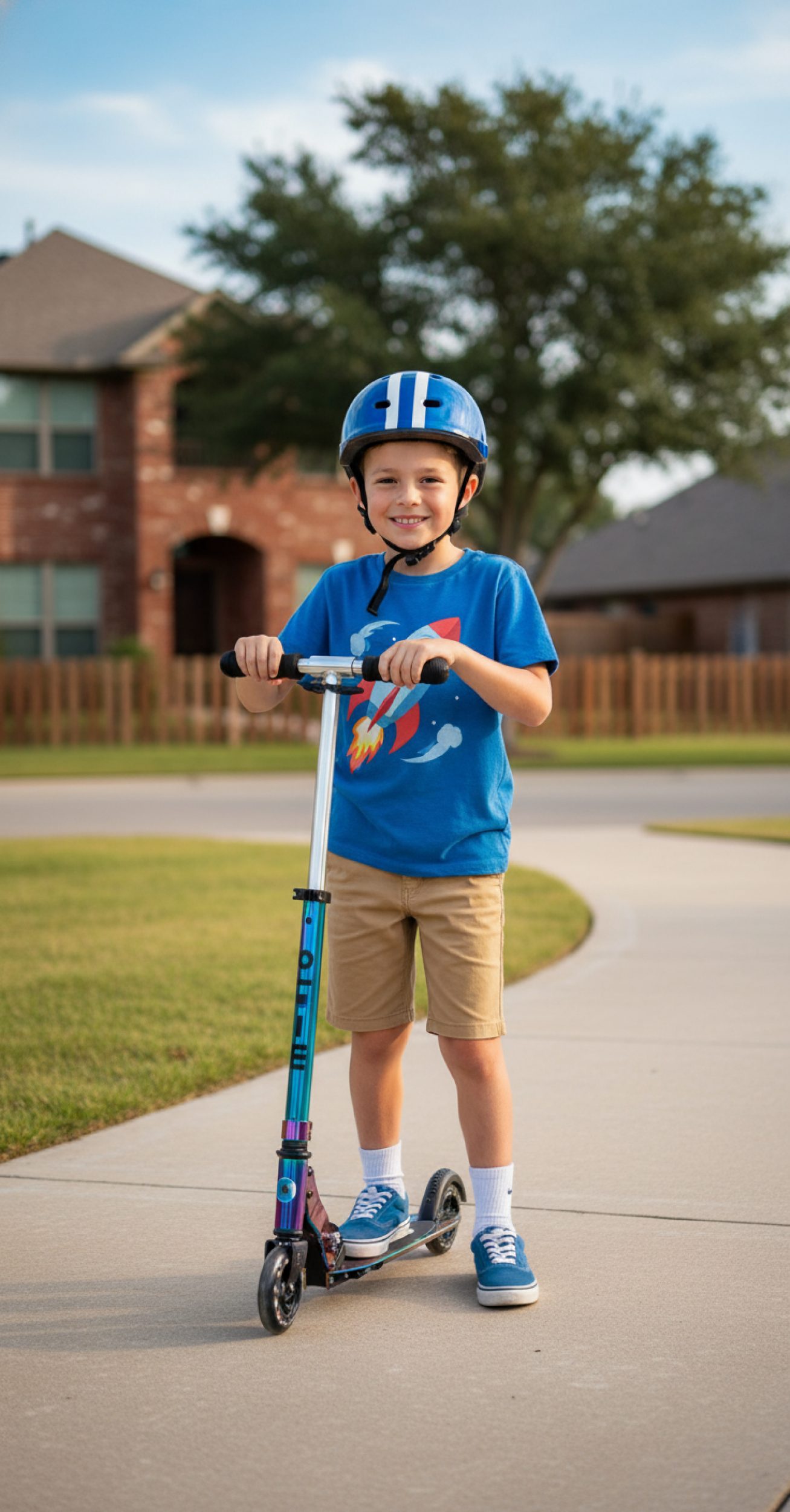 Micro Sprite LED Light-Up 2-Wheel Scooter - Foldable Adjustable for Ages 5+
