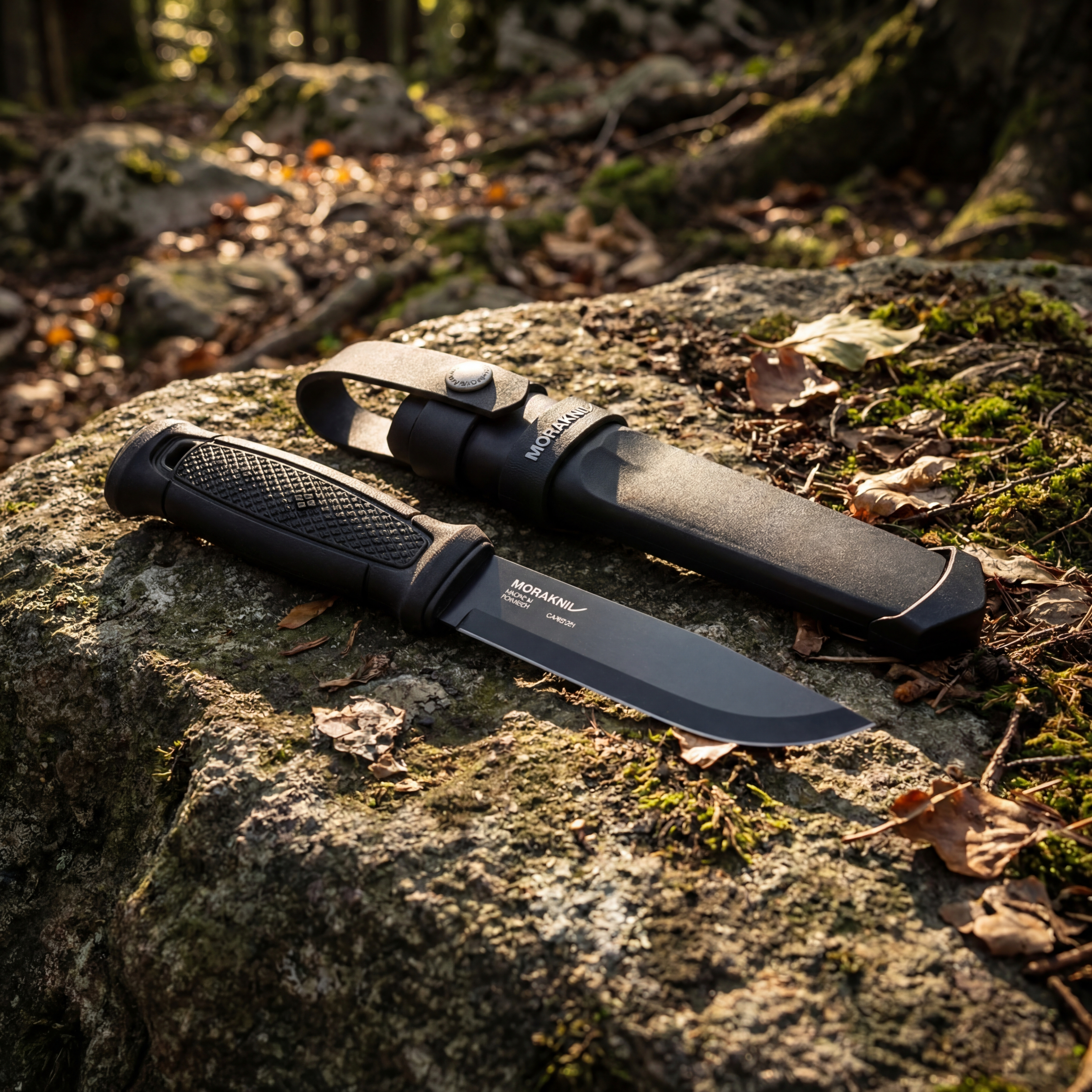 Morakniv Garberg BlackBlade Fixed Blade Knife 4.25” Carbon Steel Full Tang Ou...