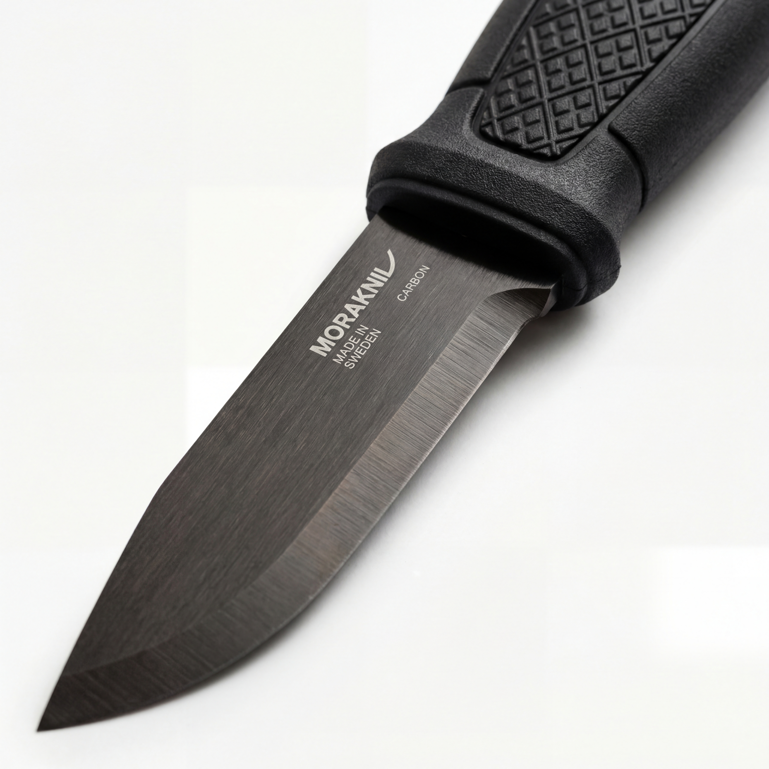 Morakniv Garberg Fixed Blade Knife 4.3 Inch Black Carbon Steel Full Tang Outd...