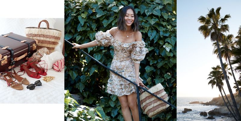 Aimee Song Beach Vacation Packing Guide with Steamline Luggage
