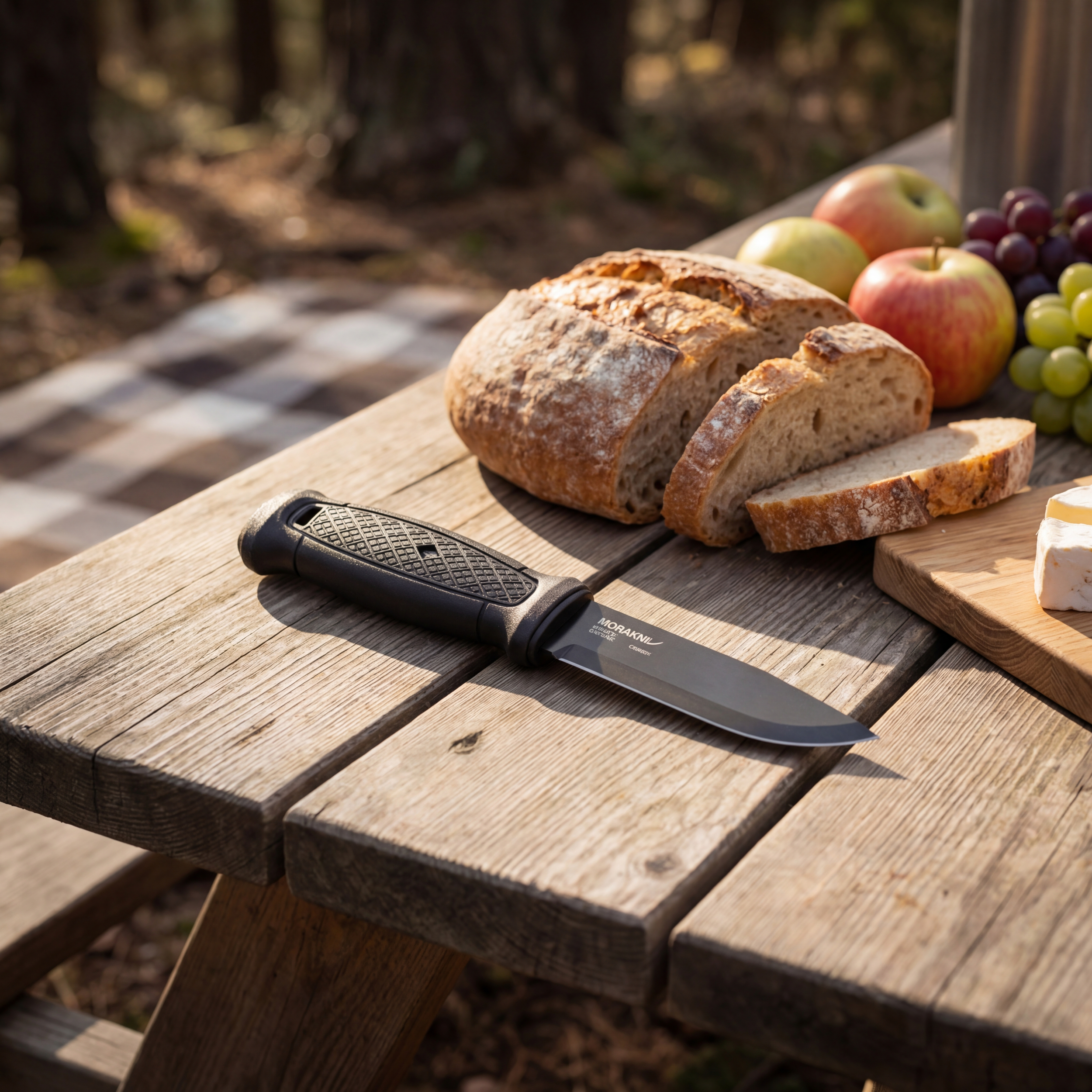 Morakniv Garberg Fixed Blade Knife 4.3 Inch Black Carbon Steel Full Tang Outd...