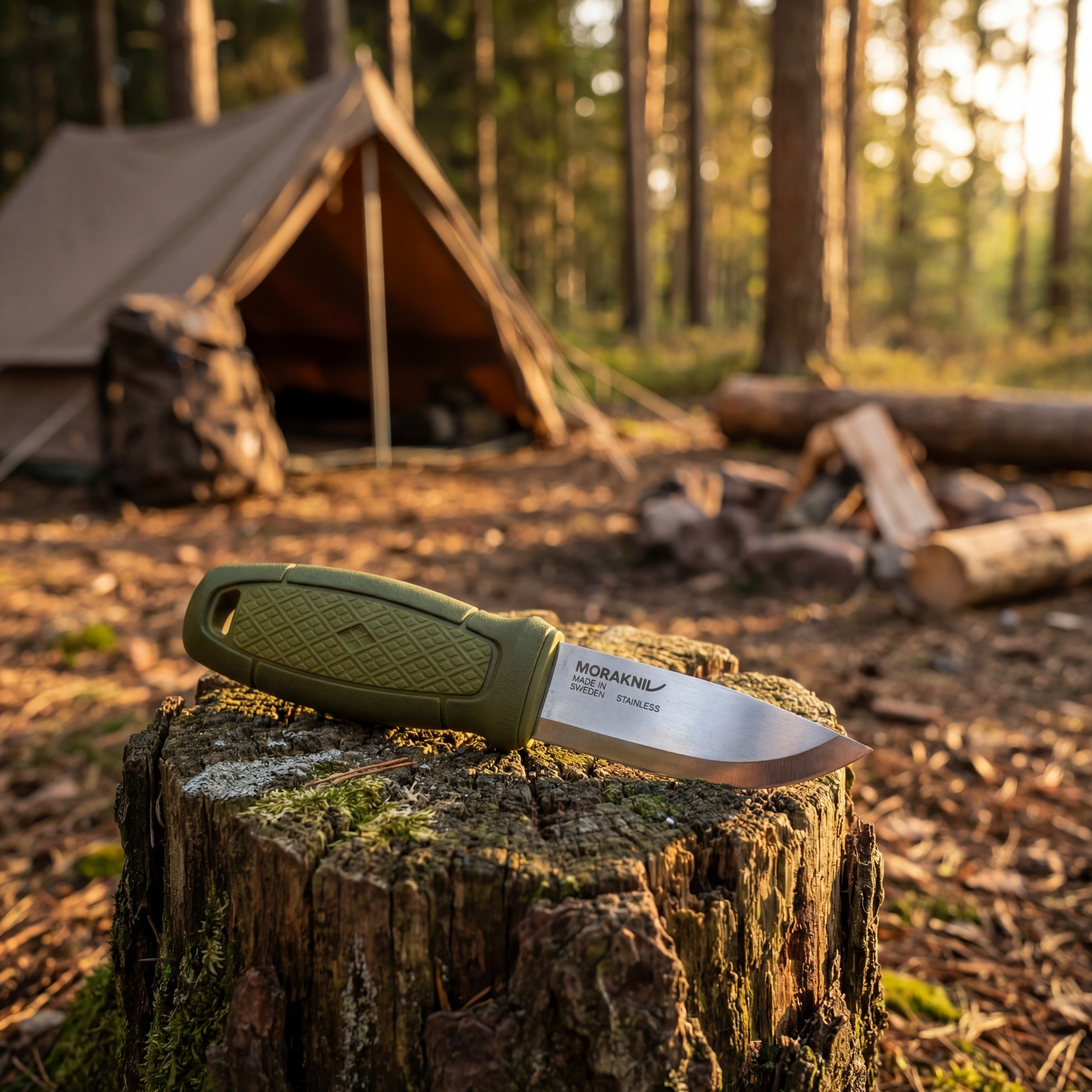 Morakniv Eldris Small Compact Fixed Blade Bushcraft Knife Stainless Steel
